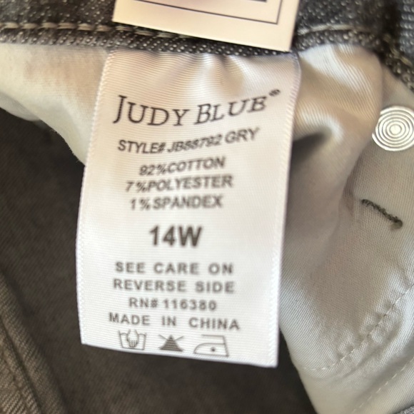 NWT Judy Blue | Grey High Waist Tummy Control Release Hem Skinny Jeans 13 - Picture 12 of 14